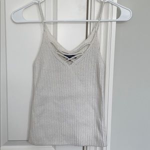 White/Cream American Eagle Tank Top